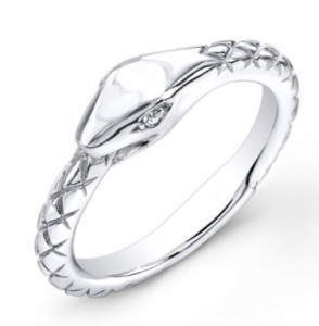 Victoria KayWhite Diamond Accented Snake Ring
