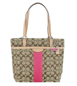 Coach Signature Print Women’s Tote Handbag Beige