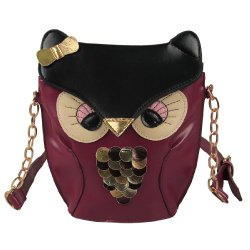 Black Crossbody Owl Shoulder Bag