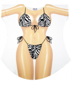 Zebra Bikini Cover up T-shirt Lady’s Fun Wear