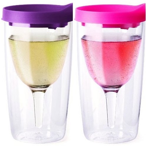 Purple and Pink Vino2Go Tumbler