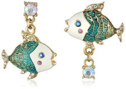 Betsey Johnson “Shell Shocked” Fish  Earrings