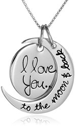 Sterling Silver “I Love You To The Moon and Back”