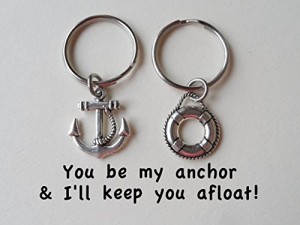 Anchor & Life Saver Keychain Set