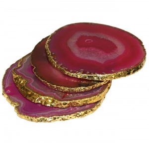 Pink Agate Coasters
