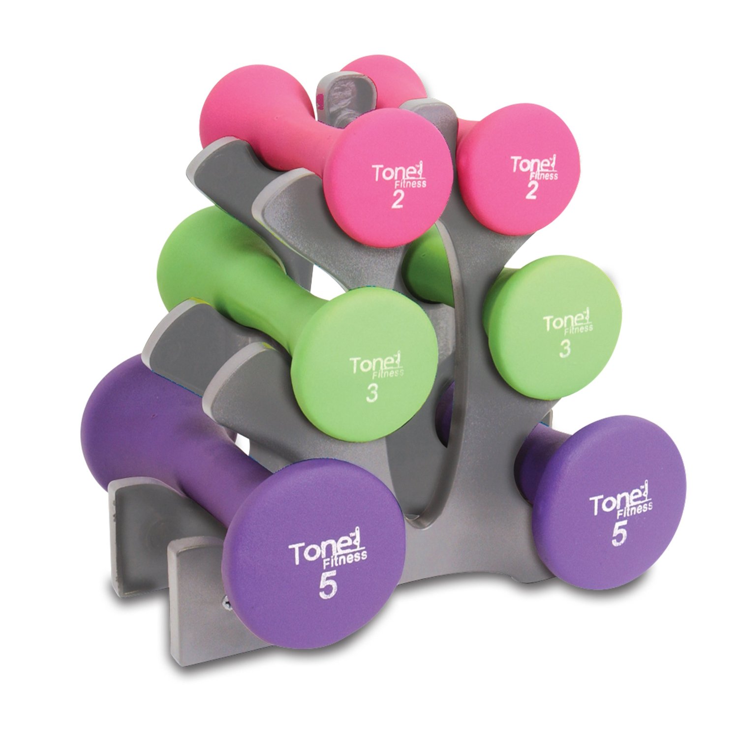 Tone Fitness Hourglass Shaped Dumbbells