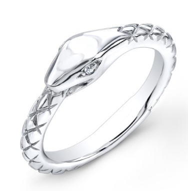 Victoria KayWhite Diamond Accented Snake Ring