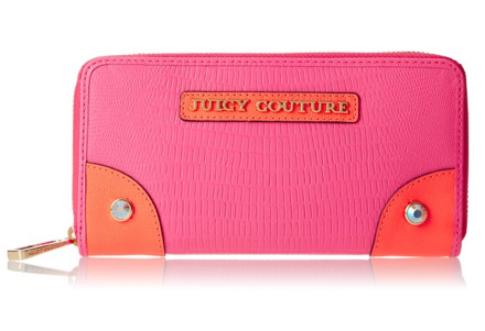 Juicy Couture Zip Continental Sierra Sorbet Leather Wallet