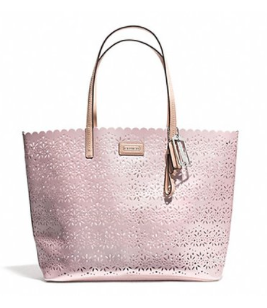 Coach Metro Eyelet Leather Tote Bag