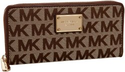 MICHAEL Michael Kors MK Logo Zip-Around Continental Wallet