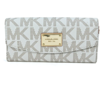 Michael Kors Women’s Signature Vanilla Slim Flap Wallet