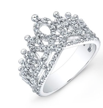 Victoria Kay 1/6ct White Diamond Crown Ring in Sterling Silver