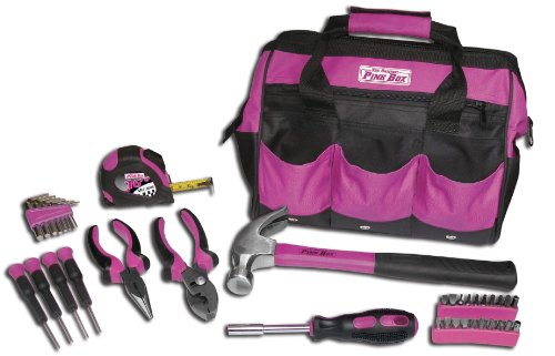 The Original Pink Box Tool Bag and 30-Piece Tool Set