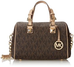 Michael Kors Signature Print Satchel Handbag Bag